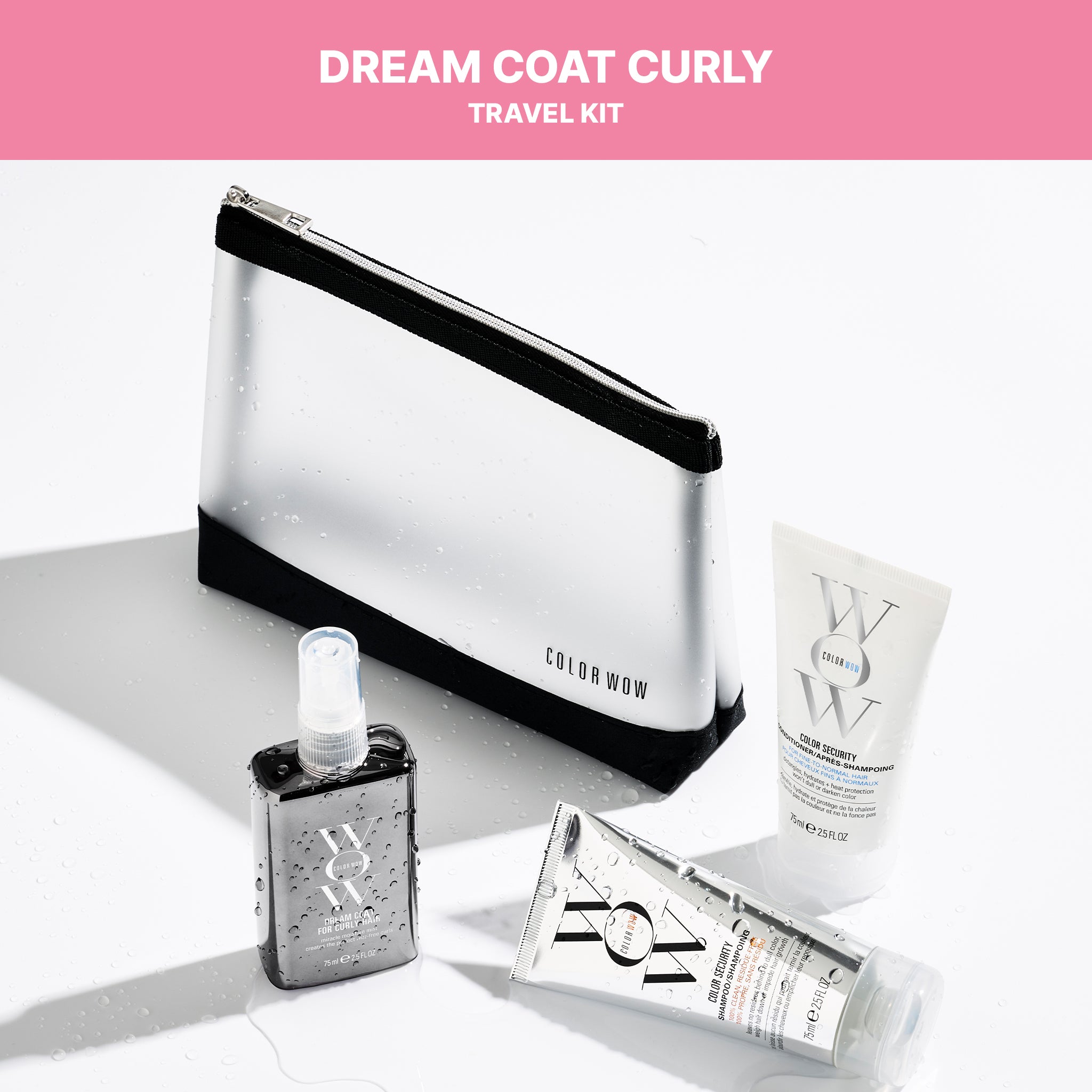 Dream Coat Curly Travel Kit with Clear Pouch – Color Wow