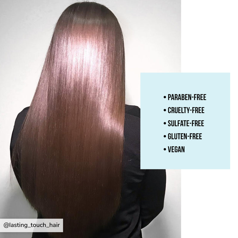 Image from @lasting_touch_hair of smooth, shiny hair. Color Security Conditioner is paraben-free, cruelty-free, sulfate-free, gluten-free, and vegan. 