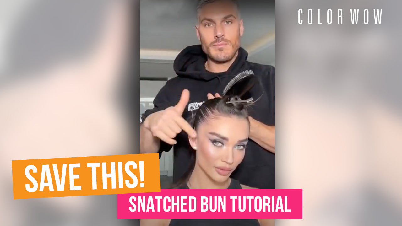 How to create a sleek bun with a middle part