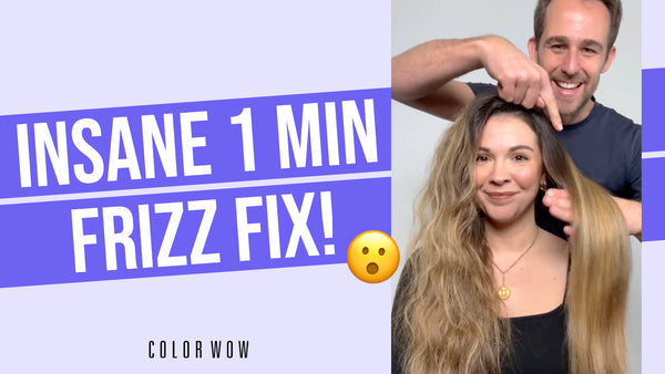 How To Fix Frizzy Hair Using Color Wow One Minute Transformation Smoothing Cream