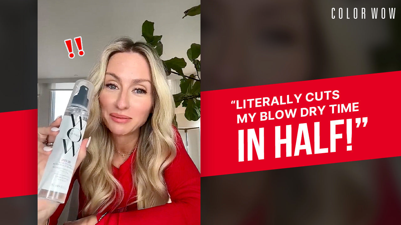 How to Cut Blow-Dry Time in Half Using Color Wow Speed Dry Spray