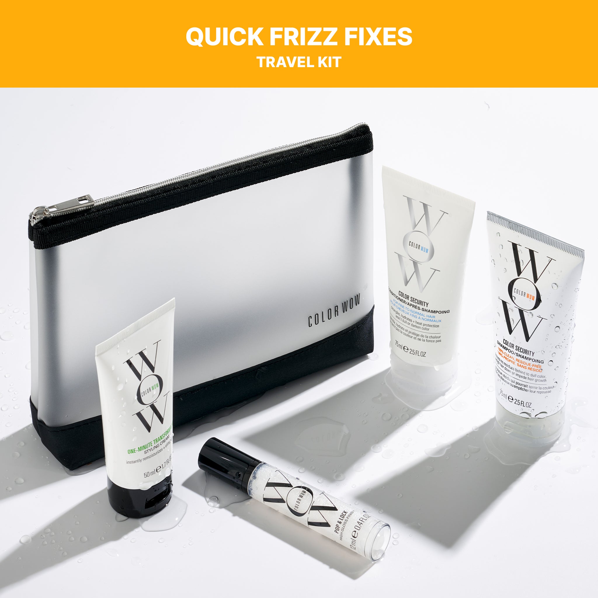 airy ICD化粧品セット Quick Frizz Fix Travel Kit with Clear Pouch – Color Wow