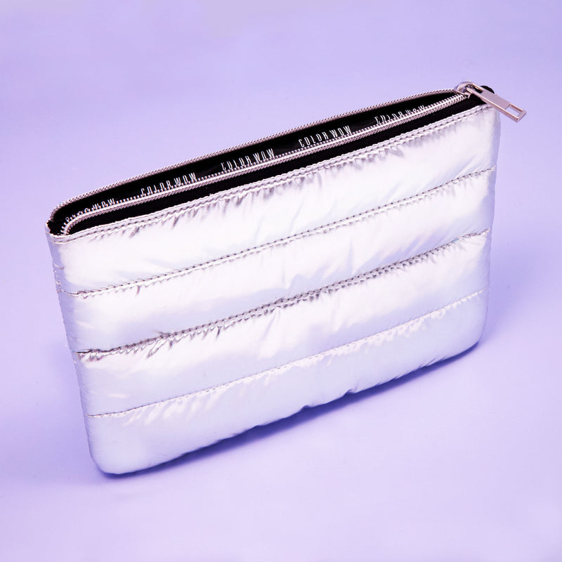 Silver Puffer Bag