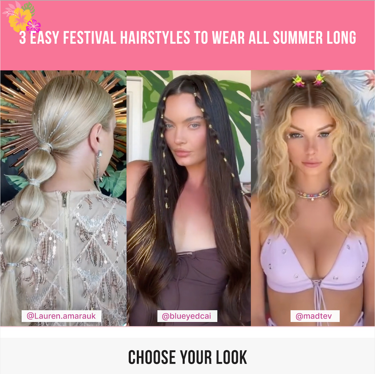 Simple steps for festival braids with unite
