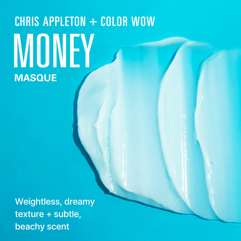 chris appleton + color wow money masque - weightless, dreamy texture + subtle, beachy scent