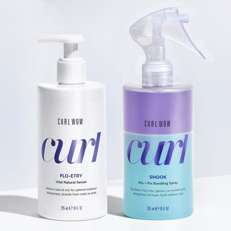 Frizzy Set Best Products For Curly Frizzy Hair: Flo-etry & Shook – Color Wow