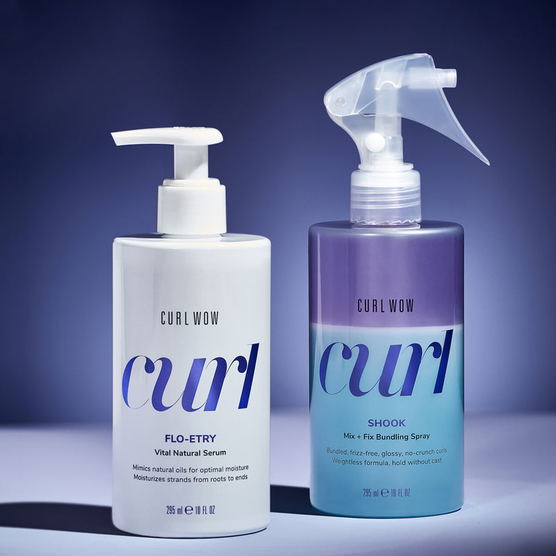 Frizzy Set Best Products For Curly Frizzy Hair: Flo-etry & Shook – Color Wow