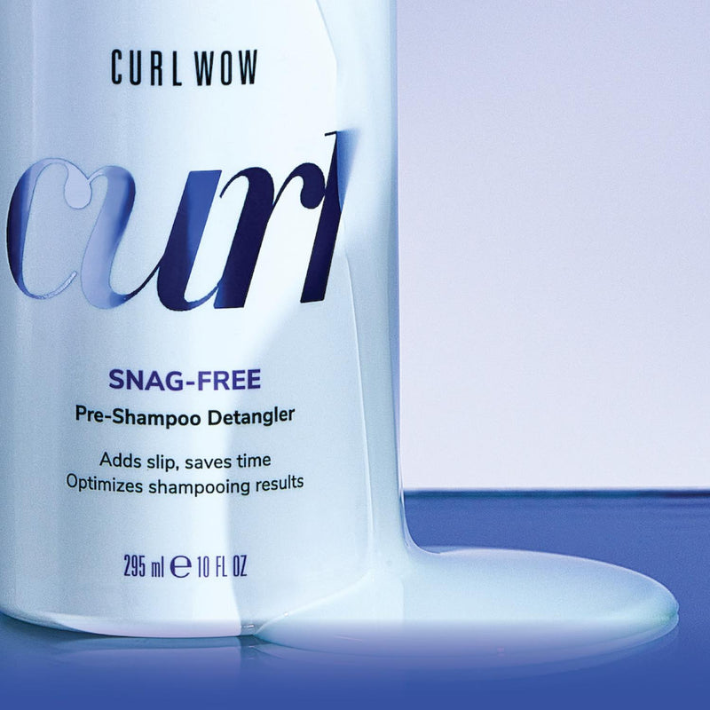 Snag-Free is a curly hair detangler that glides through hair to remove tangles and knots. It's the best detangler for curly hair.