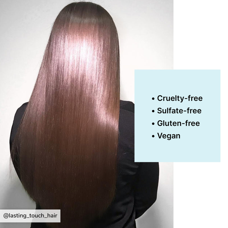 Image from @lasting_touch_hair of smooth, shiny hair. Color Security Conditioner is paraben-free, cruelty-free, sulfate-free, gluten-free, and vegan. 
